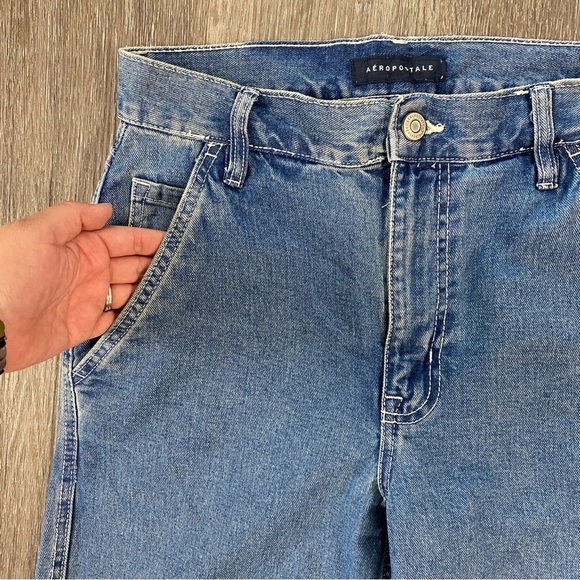 AEROPOSTALE 90s baggy denim jeans women’s size 6 reg medium wash - Picture 3 of 8